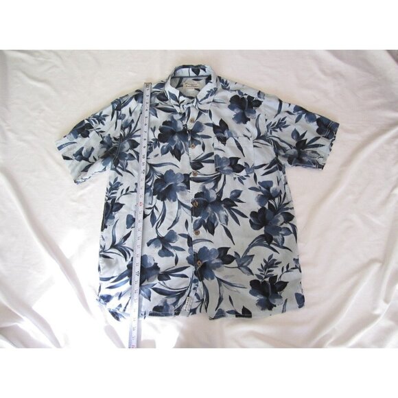 Men's Honolua Floral Pattern Button Up Short Sleeve Shirt Sz L (MT264) - Picture 4 of 11